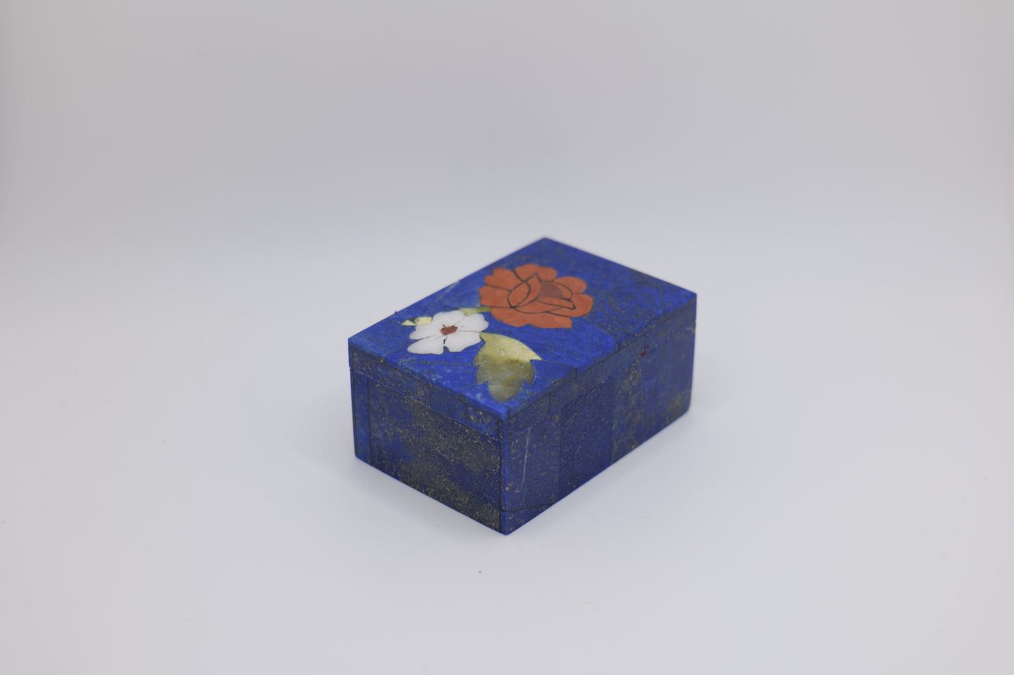 Lapis Lazuli Floral Jewelry Box