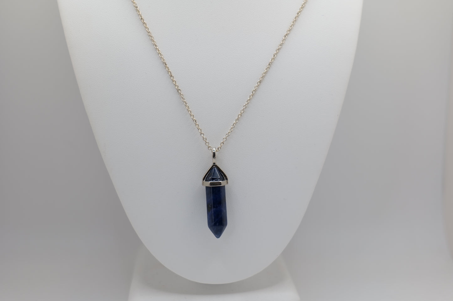 Lapis Lazuli Pendant Necklace with Silver
