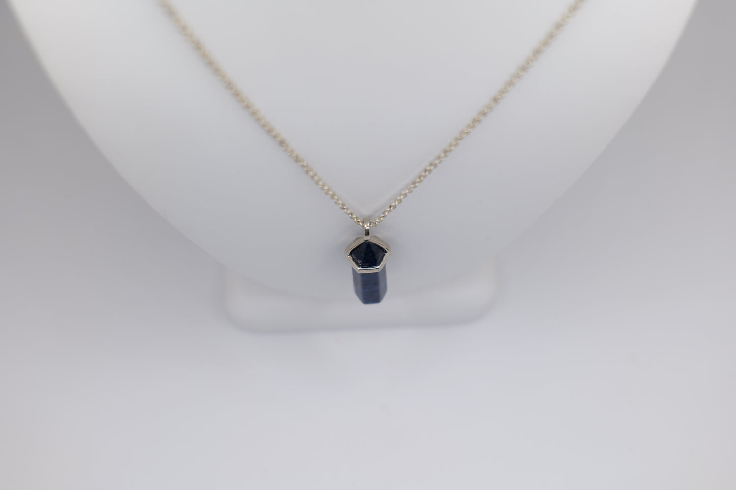 Lapis Lazuli Pendant Necklace with Silver