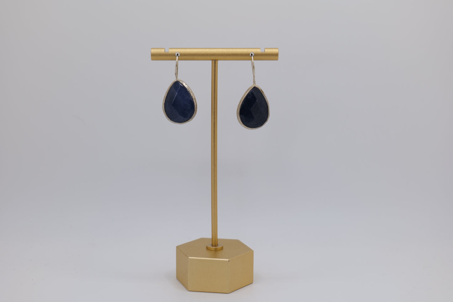 Lapis Lazuli Earrings with Steel