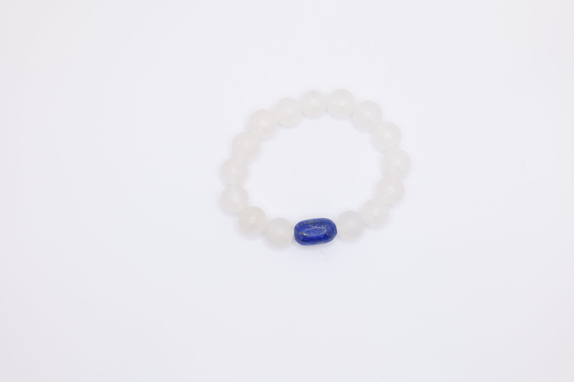 Calcite and lapis lazuli bracelet image 1