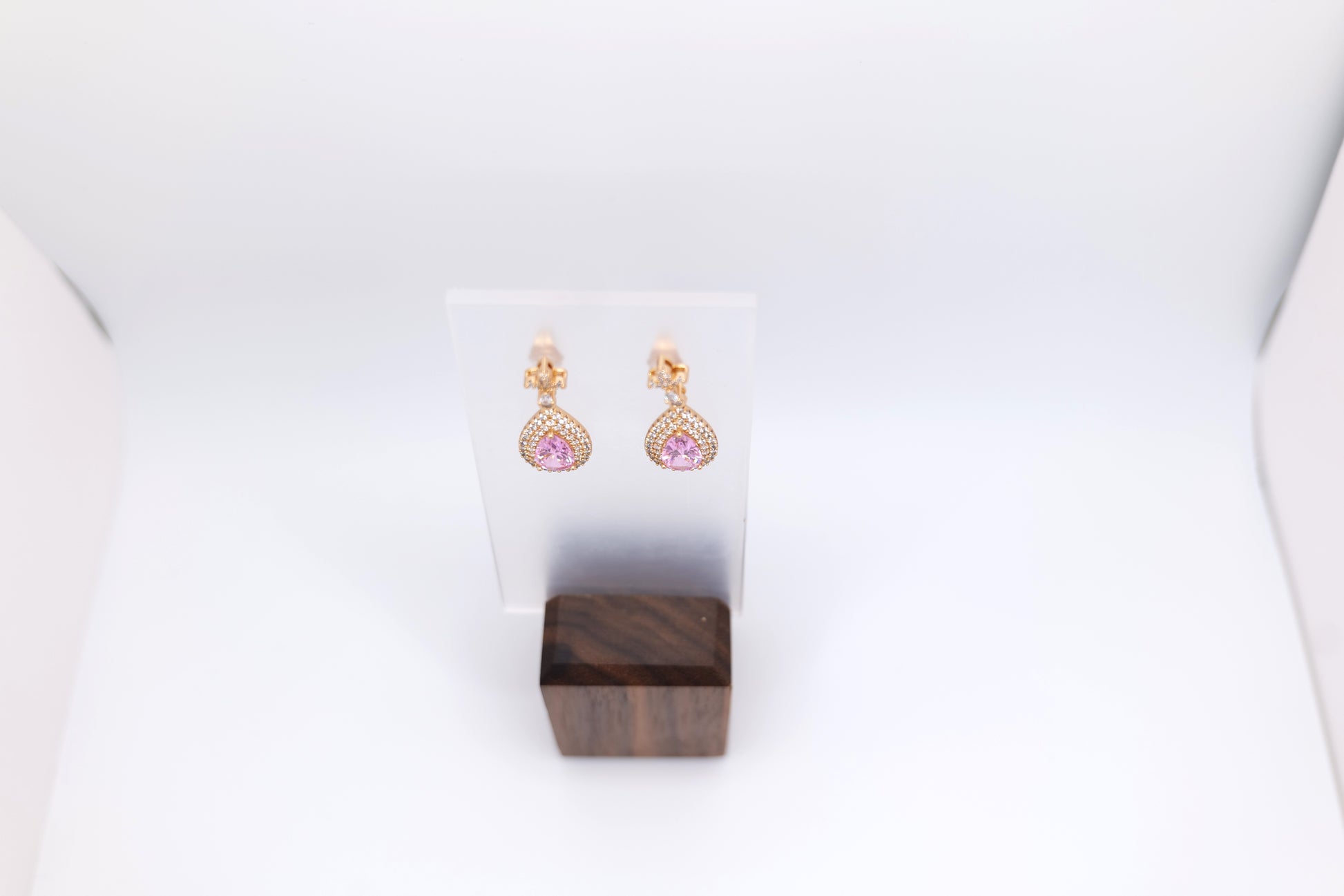 Cubic zirconia earrings image 1